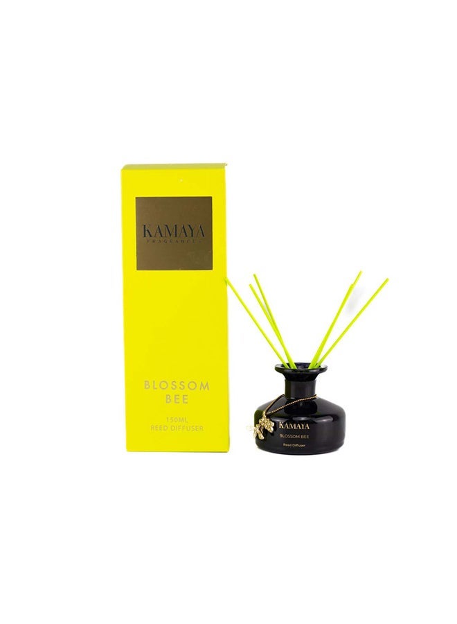 KAMAYA Blossom Caboodle Blossom Bee 150 ml Reed Diffuser | Honeysuckle Fragrance in Bright Color Gift Box | Perfect for Gifting - Image 2