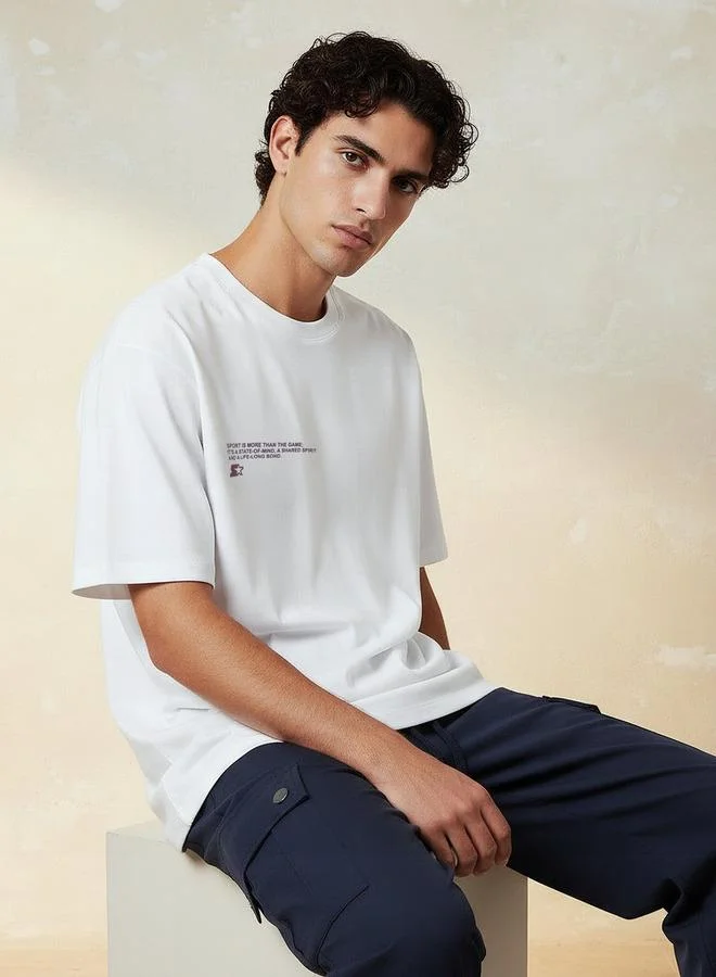 STARTER Starter Men Regular Fit Crew Neck Short Sleeves Printed T-shirt