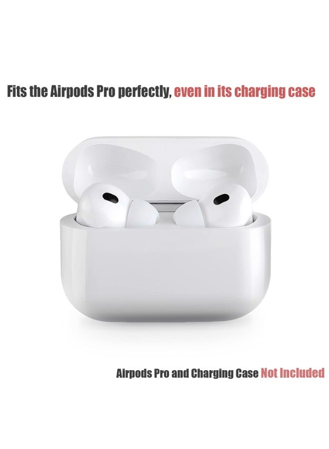 شابية أطراف أذن بديلة من السيليكون لسماعات AirPods Pro وPro 2، 3 أزواج من سماعات الأذن العازلة للضوضاء والمضادة للانزلاق مع جراب تخزين محمول (أبيض، S/M/L) - Image 3
