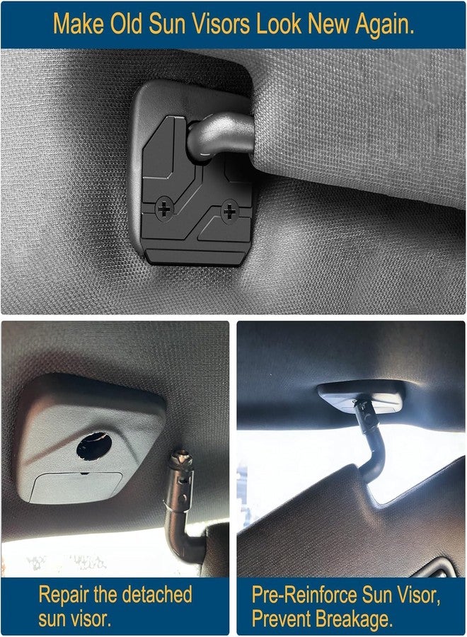 Veharvim Upgrade Sun Visor Repair Kit, Heavy Duty Sun Visor Clips Compatible with Dodge RAM 1500 Trucks 2019-2023, 2 Packs Sun Visor Clip Fix Replacement, Sun Visor Fixing Repair Tool - Image 2