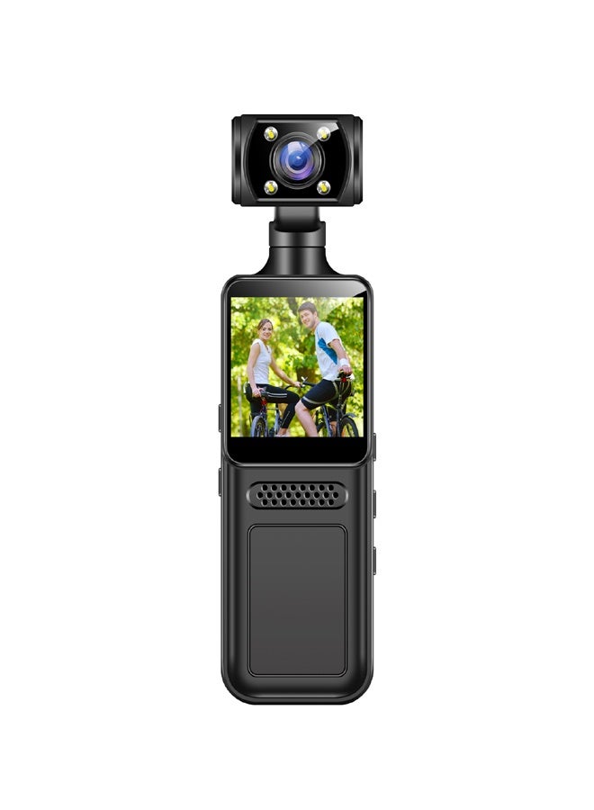 كاميرا محمولة عالية الدقة مزدوجة العدسات مع رؤية ليلية وشاشة LCD - Image 1