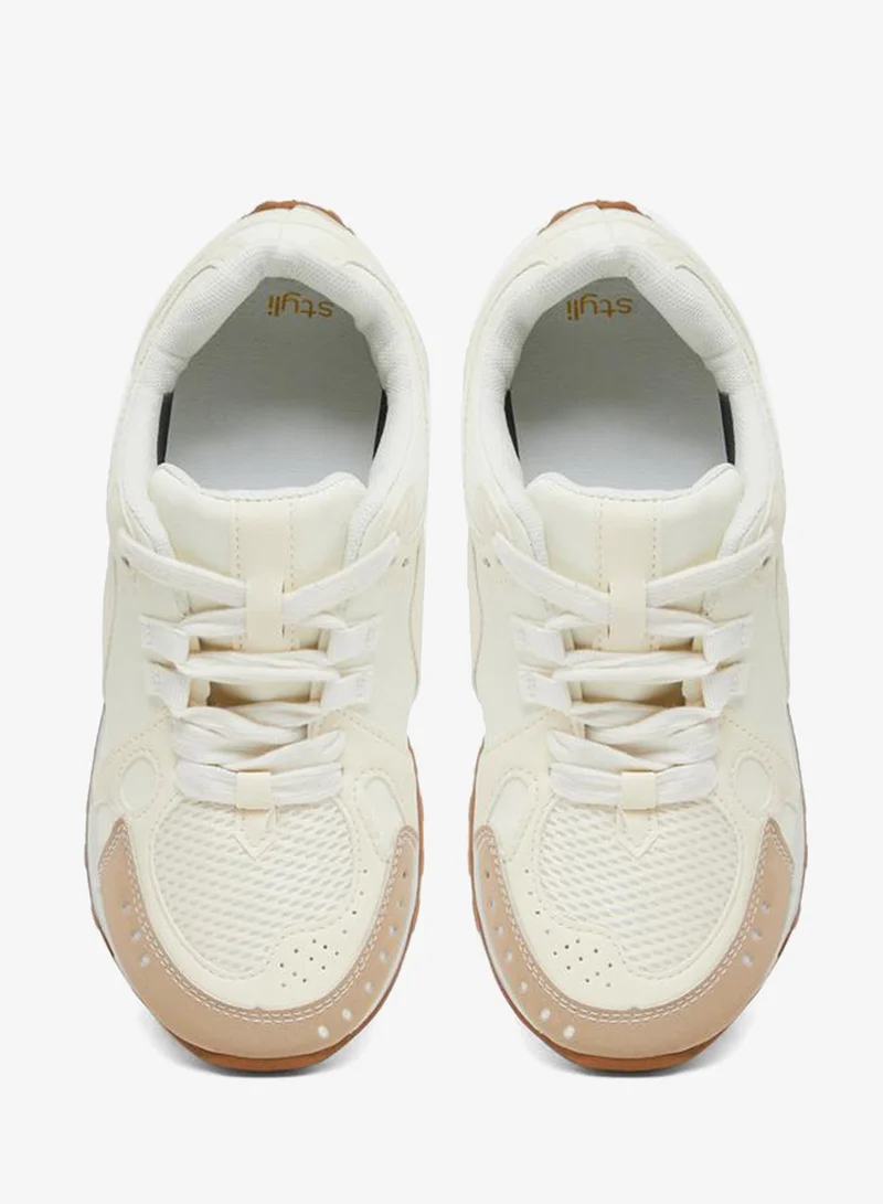 Styli  Panelled Lace Up Sneakers for Women | Best Price UAE