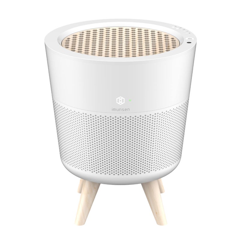 IMUNSEN M002W True HEPA 13 Filter Air Purifier for Home Bedroom with Deodorization Filter Quiet Auto Sleep Mode 9997 Pollen Smoke Office and Bedroom Pets Made in Korea White