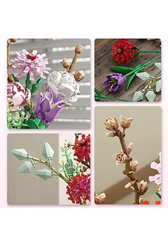 KASTWAVE Flower Bouquet Building kit, 12 Flowers Sets STEM Educational Activity Preschool Toys for Teens Kids Artificial Botanical Collection Building Block Toy Home Decoration Birthday(1273PCS)  - Image 4