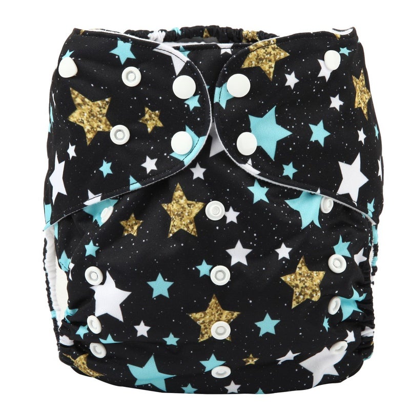 Sigzagor 2 to 7 Years Old Junior Big Cloth DiaperNappyPocket Reusable WashableBaby Kids Toddler Stars - Image 2
