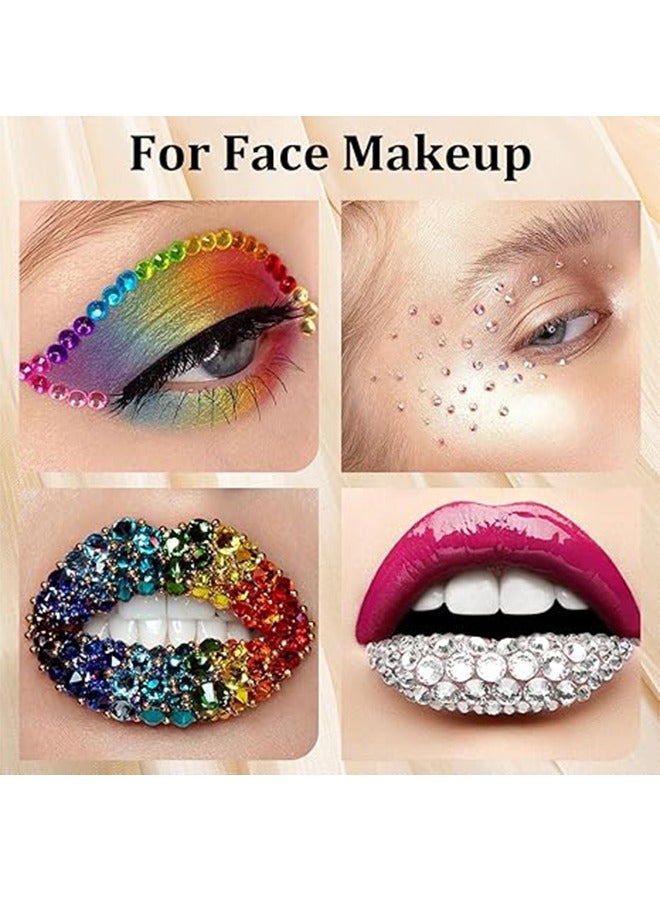 ملصقات الوجه، ملصقات الوجه الأكريليك، ملصقات مجوهرات الوجه، ملصقات جوهرة الوجه، ديكور وجه السيدات (4 أوراق) - Image 4