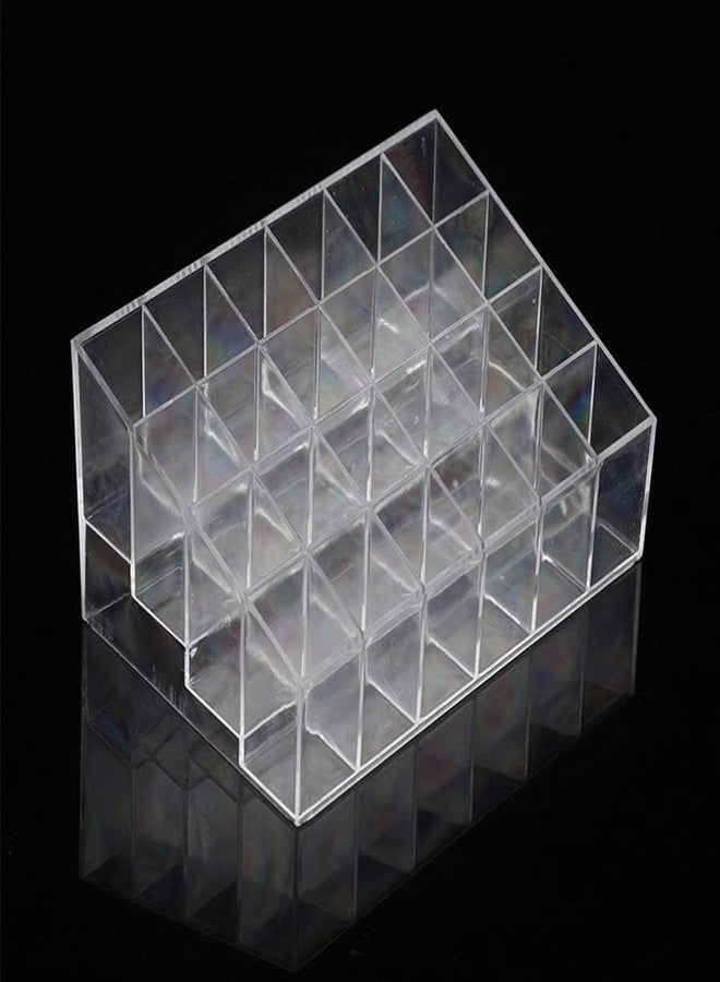 Fixily Clear Acrylic Multi Purpose Lipstick Organiser Display Stand, Section Makeup Storage Holder Box Transparent (24 Compartment 6 * 4) - Image 2