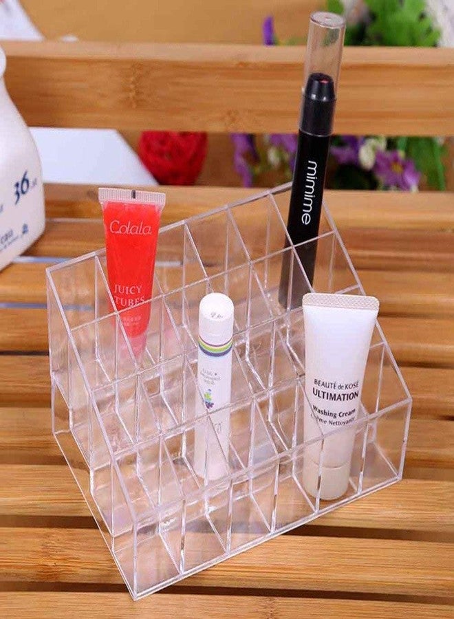 Fixily Clear Acrylic Multi Purpose Lipstick Organiser Display Stand, Section Makeup Storage Holder Box Transparent (24 Compartment 6 * 4) - Image 4