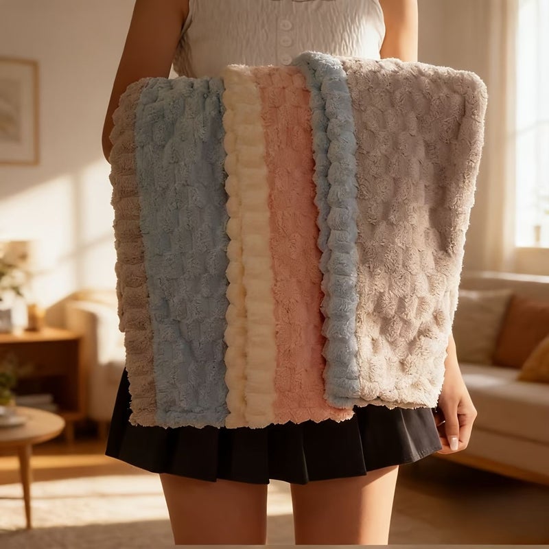 Blue Super Absorbent Quick Dry Hair Towel for Women Large Thick Curly Hair - Image 5
