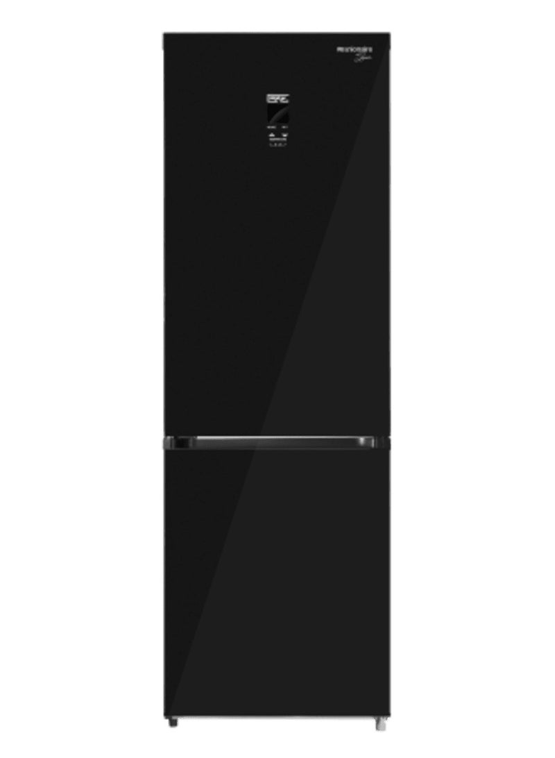 Unionaire URN500CEPBLG1ADTH 370L Net No Frost Combi Refrigerator, Black Glass - Image 1