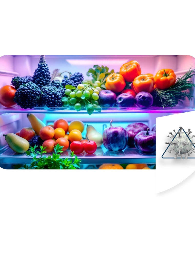 Unionaire URN500CEPBLG1ADTH 370L Net No Frost Combi Refrigerator, Black Glass - Image 5