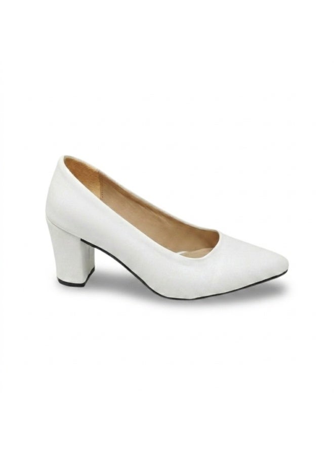 Vbranda Classic Closed Sandals With Heels R-800-WHITE LEATHER - Image 3
