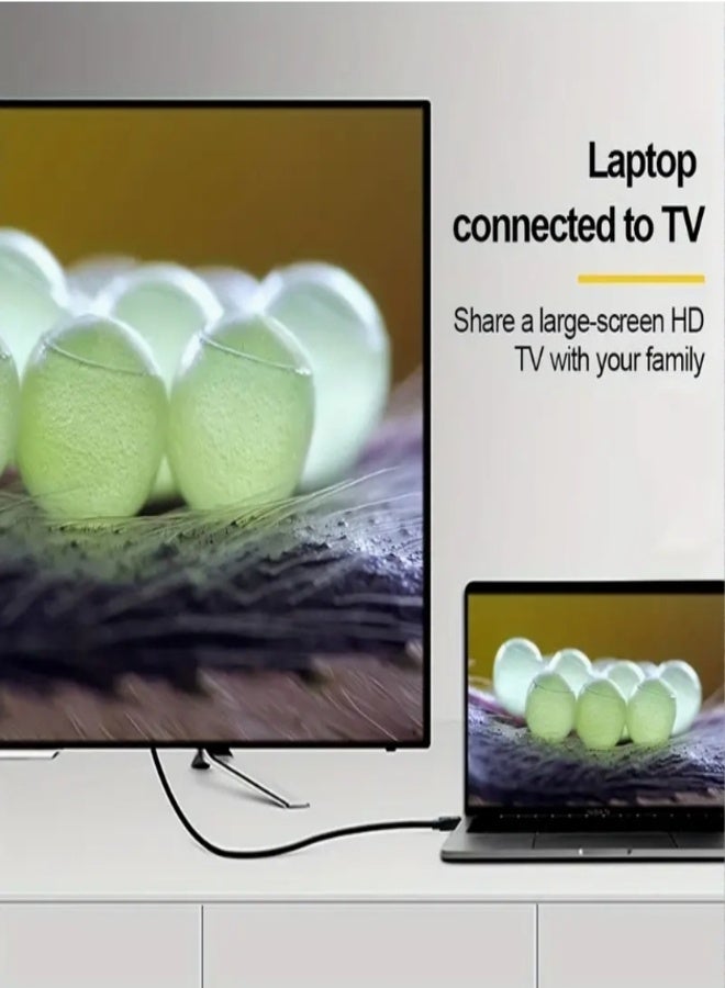 Mini DisplayPort to HDMI Adapter Cable – High-Speed 1.8 Meter Connector for Seamless Audio  Video Transmission – Sleek Black Finish - Image 4