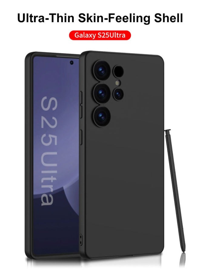 GKK Samsung Galaxy S25 Ultra Case, Slim Liquid Silicone Skin Feeling Case for Samsung S25 Ultra, Anti-Drop Shockproof, Anti-Yellowing, Anti-Scratch Slim Case Cover for Galaxy S25 Ultra 6.9 inch, Black - Image 2