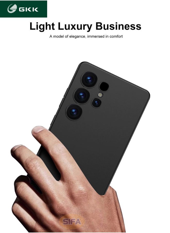 جي كي كي جراب Samsung Galaxy S25 Ultra، جراب رفيع من السيليكون السائل لهاتف Samsung S25 Ultra، مضاد للسقوط ومضاد للصدمات ومضاد للاصفرار ومضاد للخدش، جراب رفيع لهاتف Galaxy S25 Ultra مقاس 6.9 بوصة، أسود  - Image 5