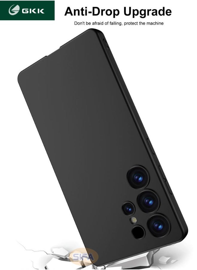 جي كي كي جراب Samsung Galaxy S25 Ultra، جراب رفيع من السيليكون السائل لهاتف Samsung S25 Ultra، مضاد للسقوط ومضاد للصدمات ومضاد للاصفرار ومضاد للخدش، جراب رفيع لهاتف Galaxy S25 Ultra مقاس 6.9 بوصة، أسود  - Image 3