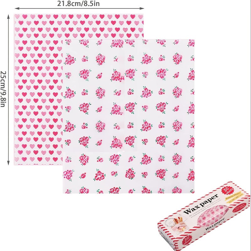 50pcs Macarons Oilproof Wax Paper Pad for Baking Sandwiches Bread Cheese - Image 5