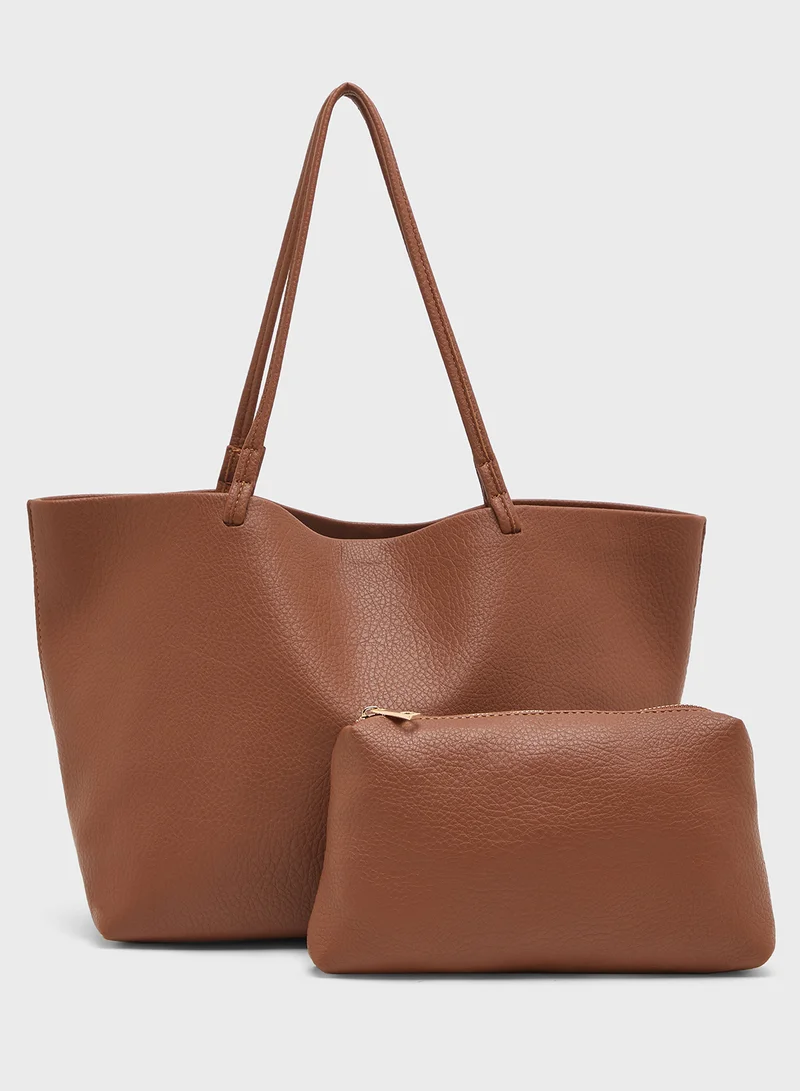 ELLA Scrunched Shoulder Bag with Pouch