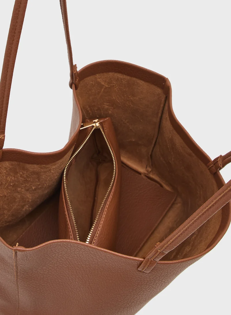 ELLA Scrunched Shoulder Bag with Pouch