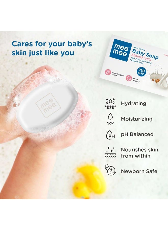Generic Nourishing Baby Soap with Almond & Milk Extracts 75g (Pack of 3)  - Image 3