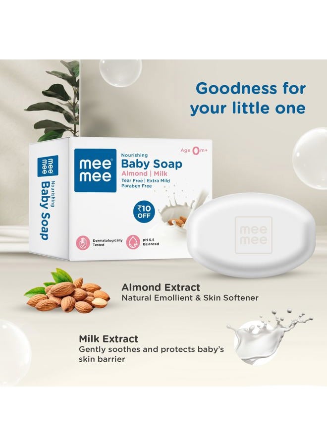 Generic Nourishing Baby Soap with Almond & Milk Extracts 75g (Pack of 3)  - Image 4