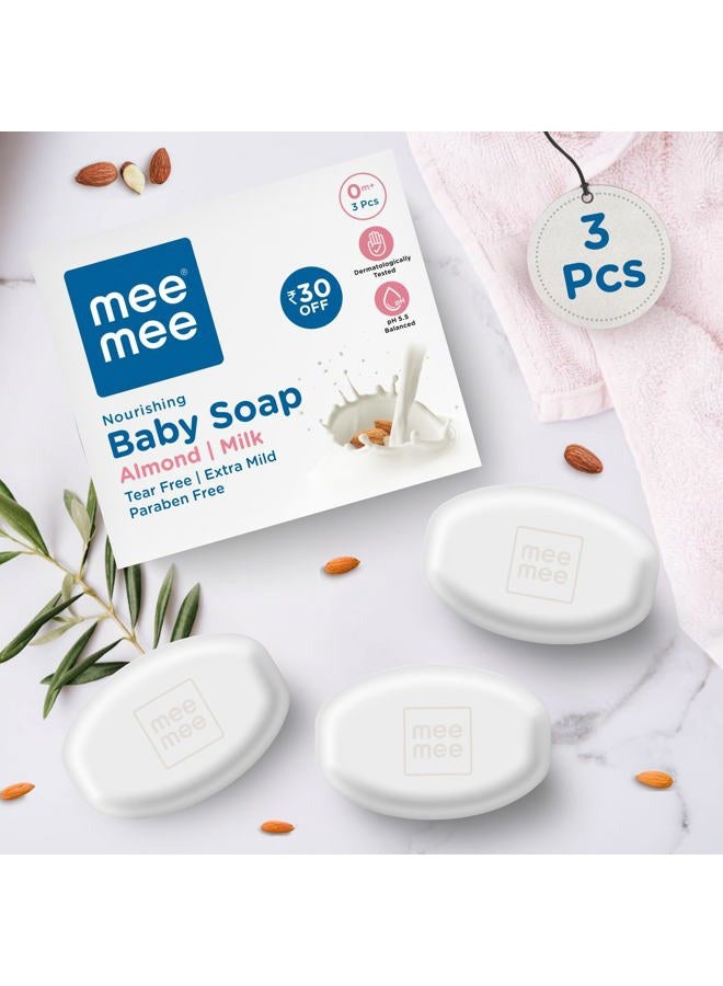 Generic Nourishing Baby Soap with Almond & Milk Extracts 75g (Pack of 3)  - Image 2