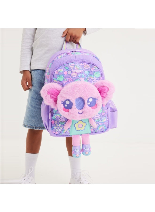 Smiggle Cute Kids Backpack with Detachable Plush Doll, 36*28*13cm Lightweight Spacious School Bag for Girls Daily Study Travel - Image 2