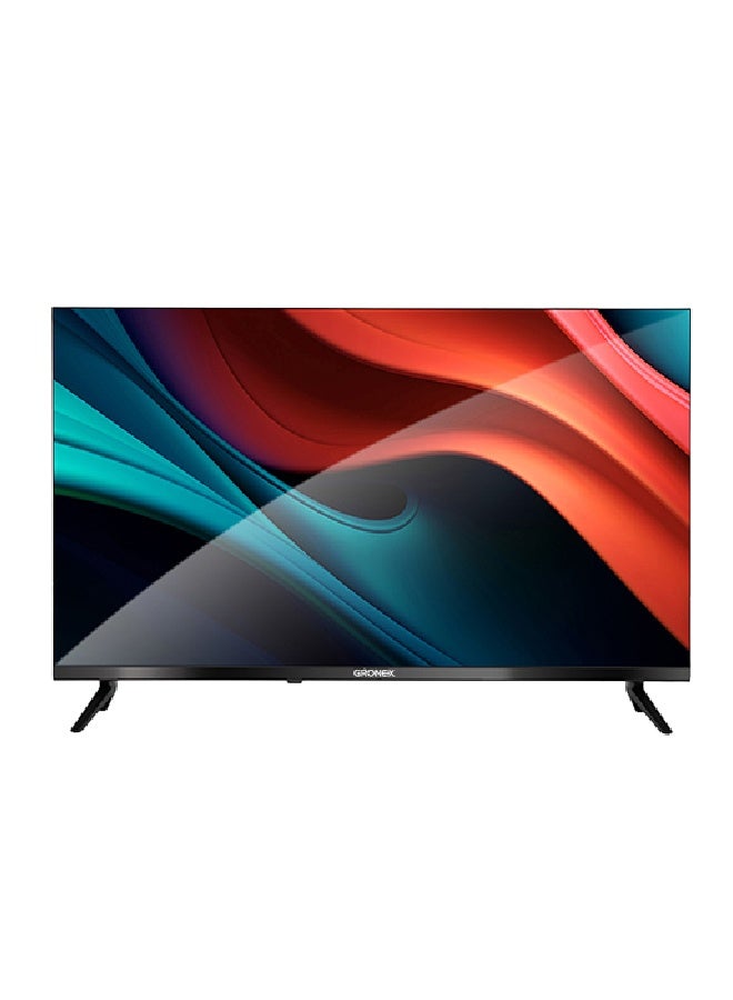 جرونكس تلفزيون جرو نيكس 32 بوصة HD LED بدون حواف - 2 HDMI، 2 USB، AV، RF، مخرج سماعة - زاوية مشاهدة واسعة - أسود - Image 1