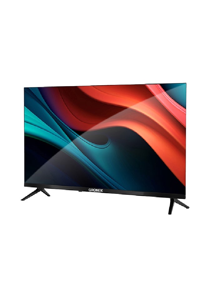 جرونكس تلفزيون جرو نيكس 32 بوصة HD LED بدون حواف - 2 HDMI، 2 USB، AV، RF، مخرج سماعة - زاوية مشاهدة واسعة - أسود - Image 2