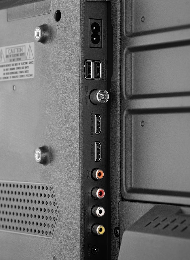 جرونكس تلفزيون جرو نيكس 32 بوصة HD LED بدون حواف - 2 HDMI، 2 USB، AV، RF، مخرج سماعة - زاوية مشاهدة واسعة - أسود - Image 3