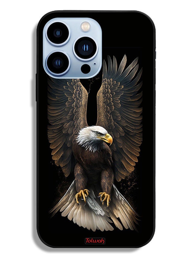 Tolwak Apple iPhone 13 Pro Protective Case Eagle Spread Wings - Image 2