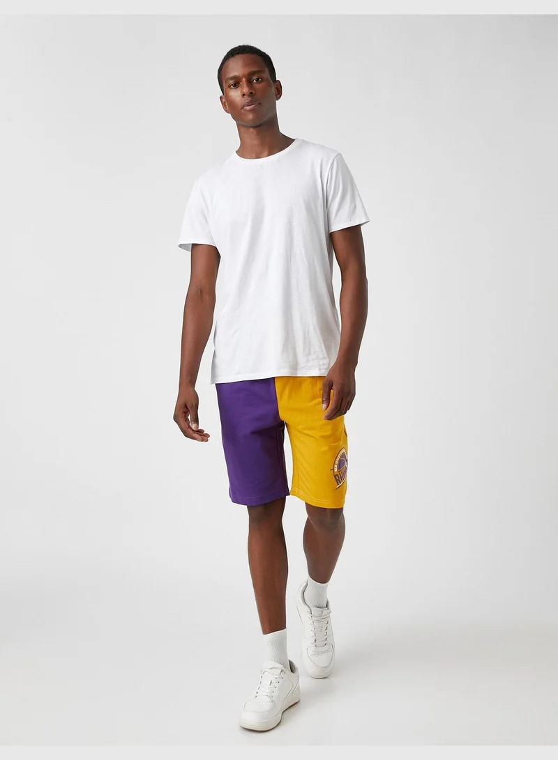 KOTON Rhino Printed Basketball Shorts