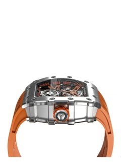 TSAR BOMBA Men's Automatic Orange Silicone Sapphire Crystal Watch TB8208A-18 - 43mm  - Image 2