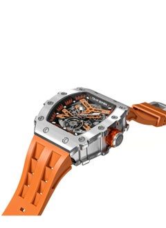 TSAR BOMBA Men's Automatic Orange Silicone Sapphire Crystal Watch TB8208A-18 - 43mm  - Image 3