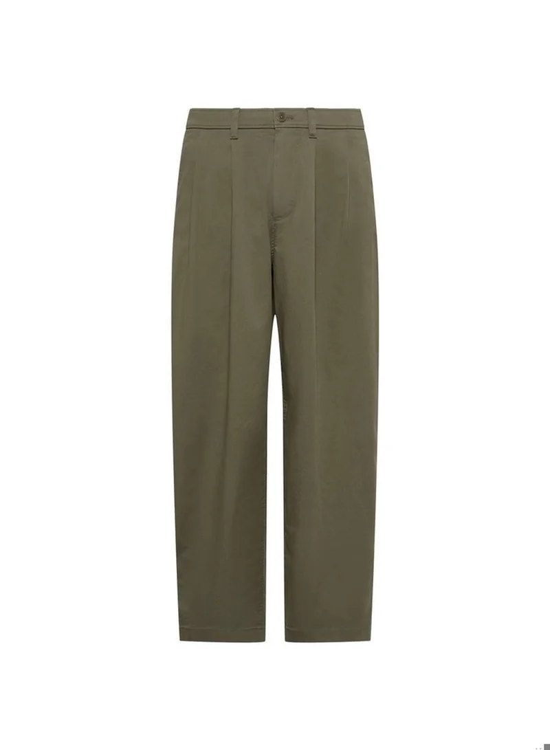 Calvin Klein Jeans Dusty Olive Comfort Cotton Relaxed Chino Trousers for Men | Best Price UAE