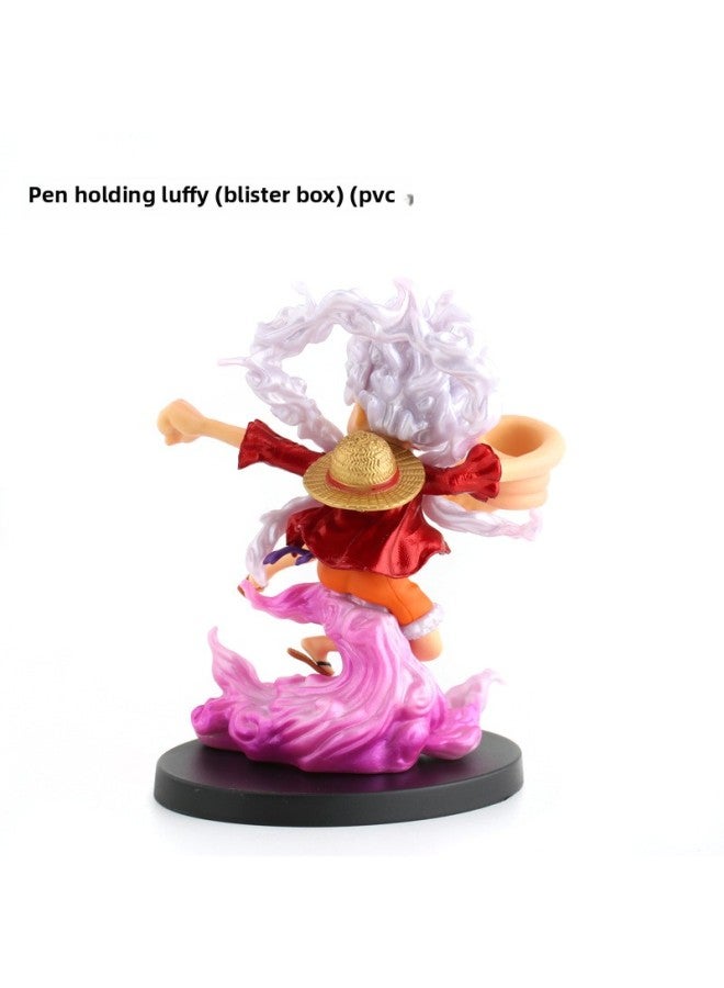 One Piece Gk Nika Luffy's Fruit Of All Hands Holding Yellow Ape Sixth Edition 2.0 Statue Boxed Figure-Color:Luffy Holding Pen (bag) (pvc)  - Image 4