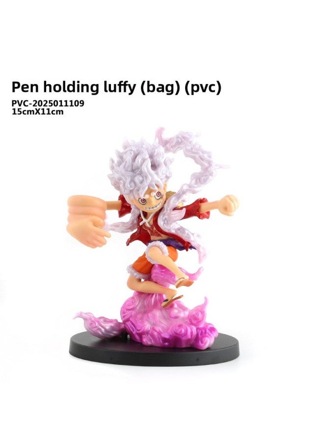 One Piece Gk Nika Luffy's Fruit Of All Hands Holding Yellow Ape Sixth Edition 2.0 Statue Boxed Figure-Color:Luffy Holding Pen (bag) (pvc)  - Image 1