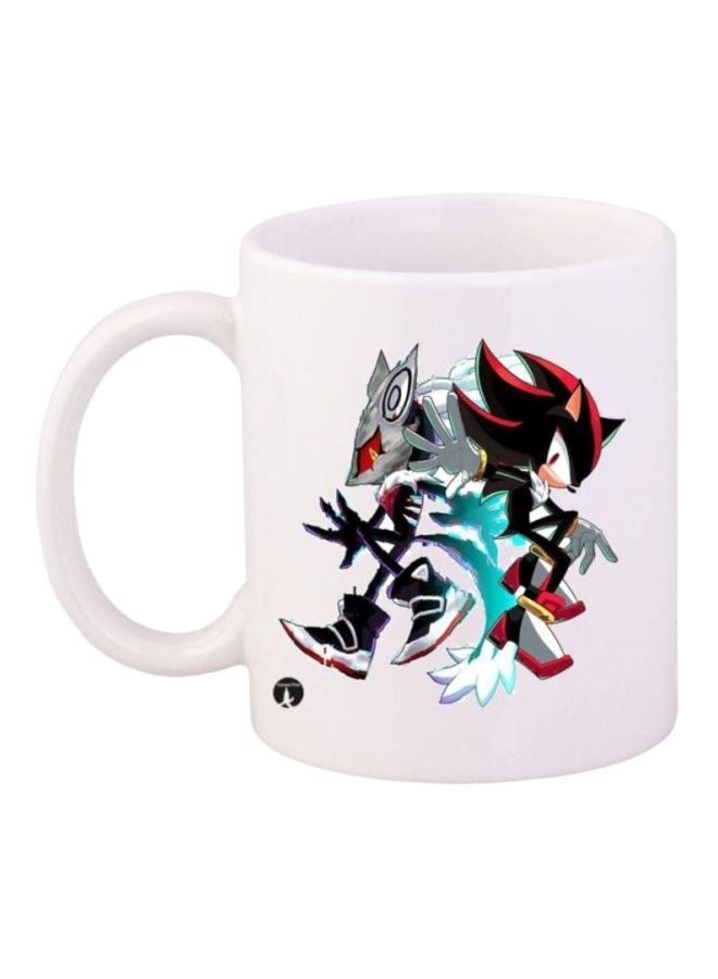 RYN Sonic Printed Coffee Mug White/Blue/Red