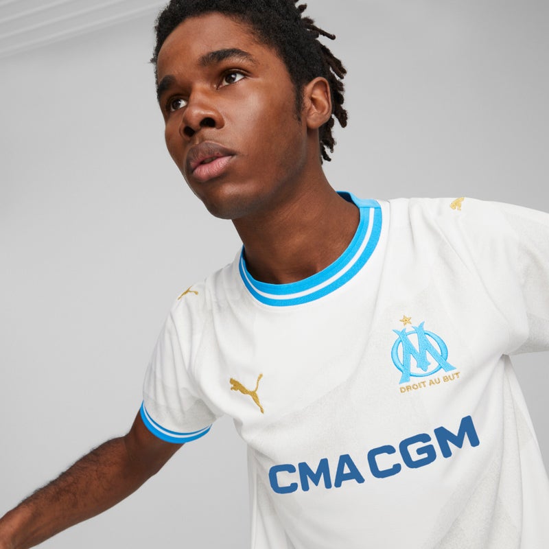 PUMA Olympique de Marseille 23/24 Home Mens White Jersey - Image 3