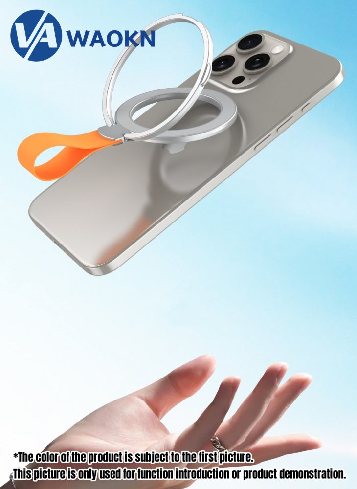 WAOKN Latest Foldable Magnetic Attraction Phone Stand Mobile Phone 360 Degree Rotatable MultiFunctional Anti Slip and Stable Metal Shaft Ultrathin Phone Holder Suitable for Multiple Scenarios  - Image 2