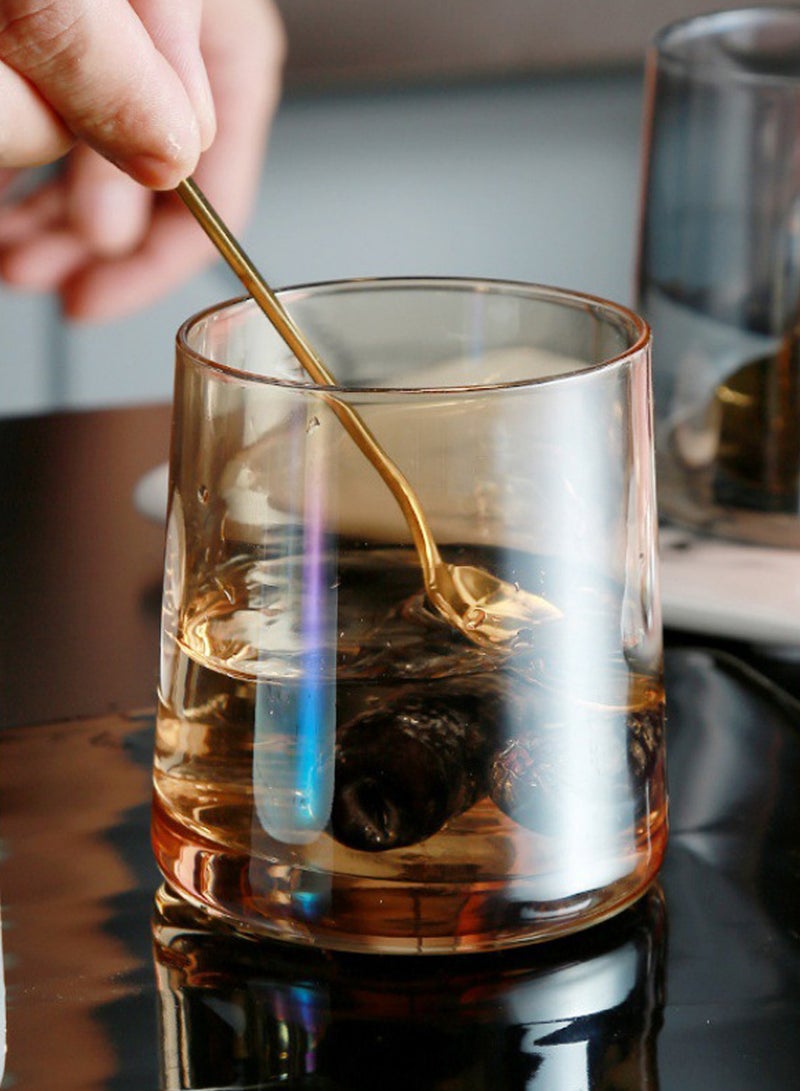 6-Piece Transparent 250Ml Trapezoid Glass Coffee Cups – High Borosilicate Brown Drinking Glasses For Coffee, Beverage & Daily Use - Image 3