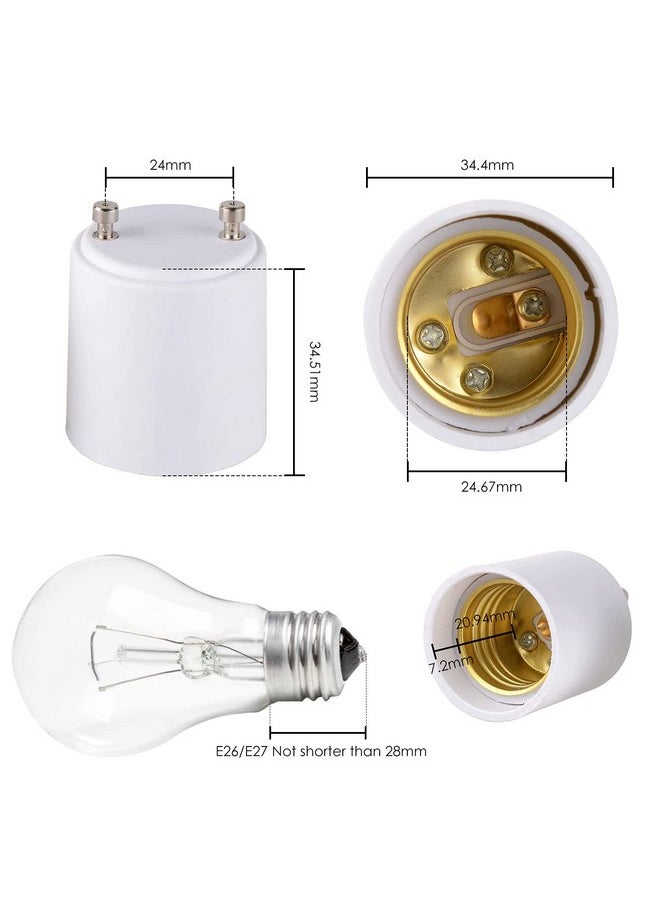 Onite Onite GU24 to E27 E26 Adapter for LED Bulb, GU24 to Medium Base Converts Your Pin Base Fixture to Standard Screw-in Lamp Socket 2 Pack  - Image 1