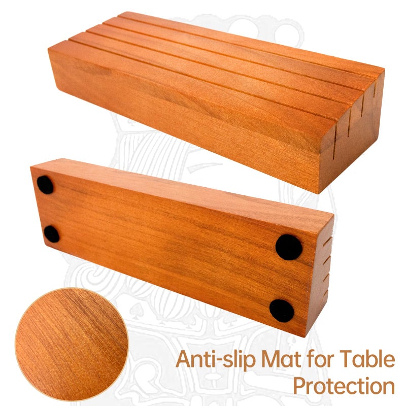 hismocal Playing Card Holders Deck Stand, Play Cards Holder for Kids or Elder People, Hands-Free Wood Holder Racks,Tray for Organizing Cards (2 Pack) - Image 5