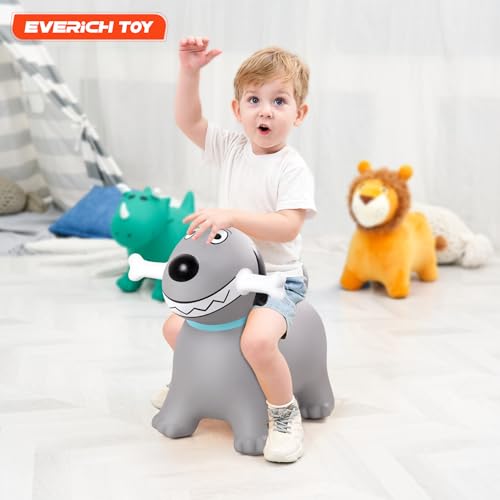 EVERICH TOY Bouncy Dog Hopper Toys for Toddlers Bouncy Horse Animals Inflatable Ride on Bouncer Hopping Gifts for Boys Girls 18 Months 2 3 4 5 6 Years Old - Image 5