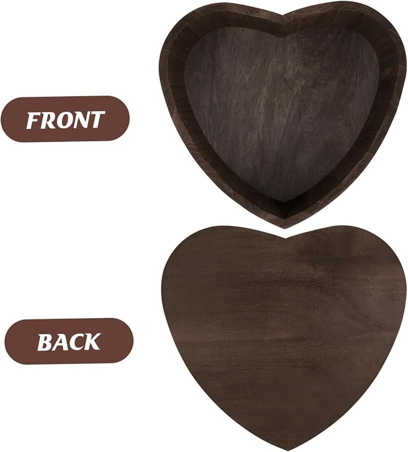 Heart Shaped Wooden Baby Bath Basin Newborn Photography Prop Basket - Image 4
