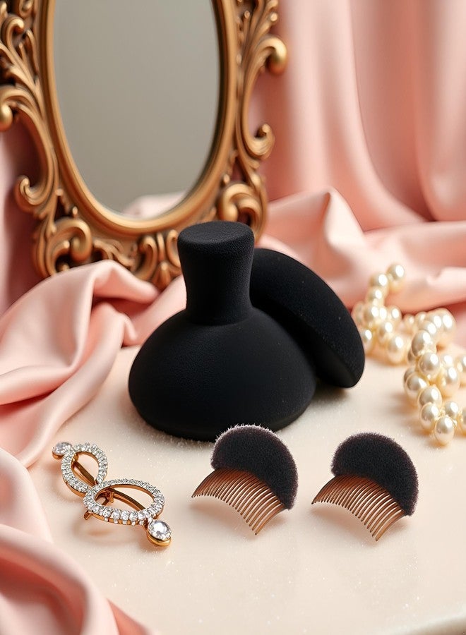 Cauaoa 2 Pcs Women's Hair Styling Accessories - Soft Foam Hair Inserts, Bump Up Pads, Clip Bun Maker and Braid Tool Clips and Barrettes Hair Accessories - Image 2