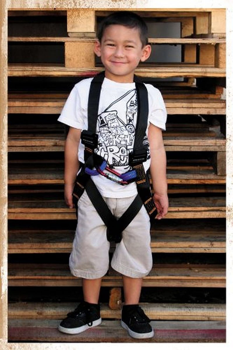 Fusion Climb Full Body Harness Black, Warrior Kids, KH-201A-C-BLK - Image 1