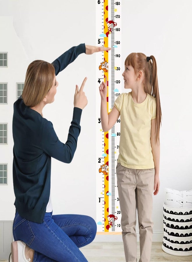 DOOLMIN Baby Height Growth Chart, Canvas Height Measuring Chart for Kids Child Toddler Boys Girls, 79" x 7.9" Hangable and Removable Waterproof Wood Ruler for Wall Room Nursery Décor(Giraffes) - Image 3