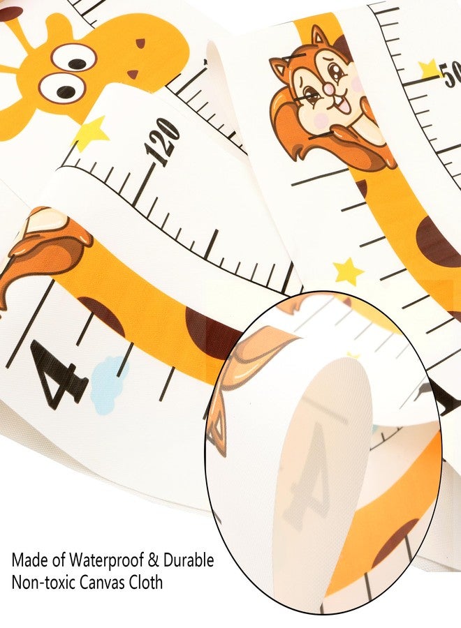 DOOLMIN Baby Height Growth Chart, Canvas Height Measuring Chart for Kids Child Toddler Boys Girls, 79" x 7.9" Hangable and Removable Waterproof Wood Ruler for Wall Room Nursery Décor(Giraffes) - Image 5