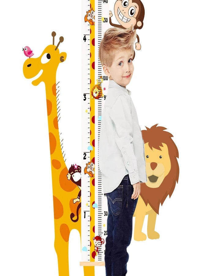 DOOLMIN Baby Height Growth Chart, Canvas Height Measuring Chart for Kids Child Toddler Boys Girls, 79" x 7.9" Hangable and Removable Waterproof Wood Ruler for Wall Room Nursery Décor(Giraffes) - Image 4